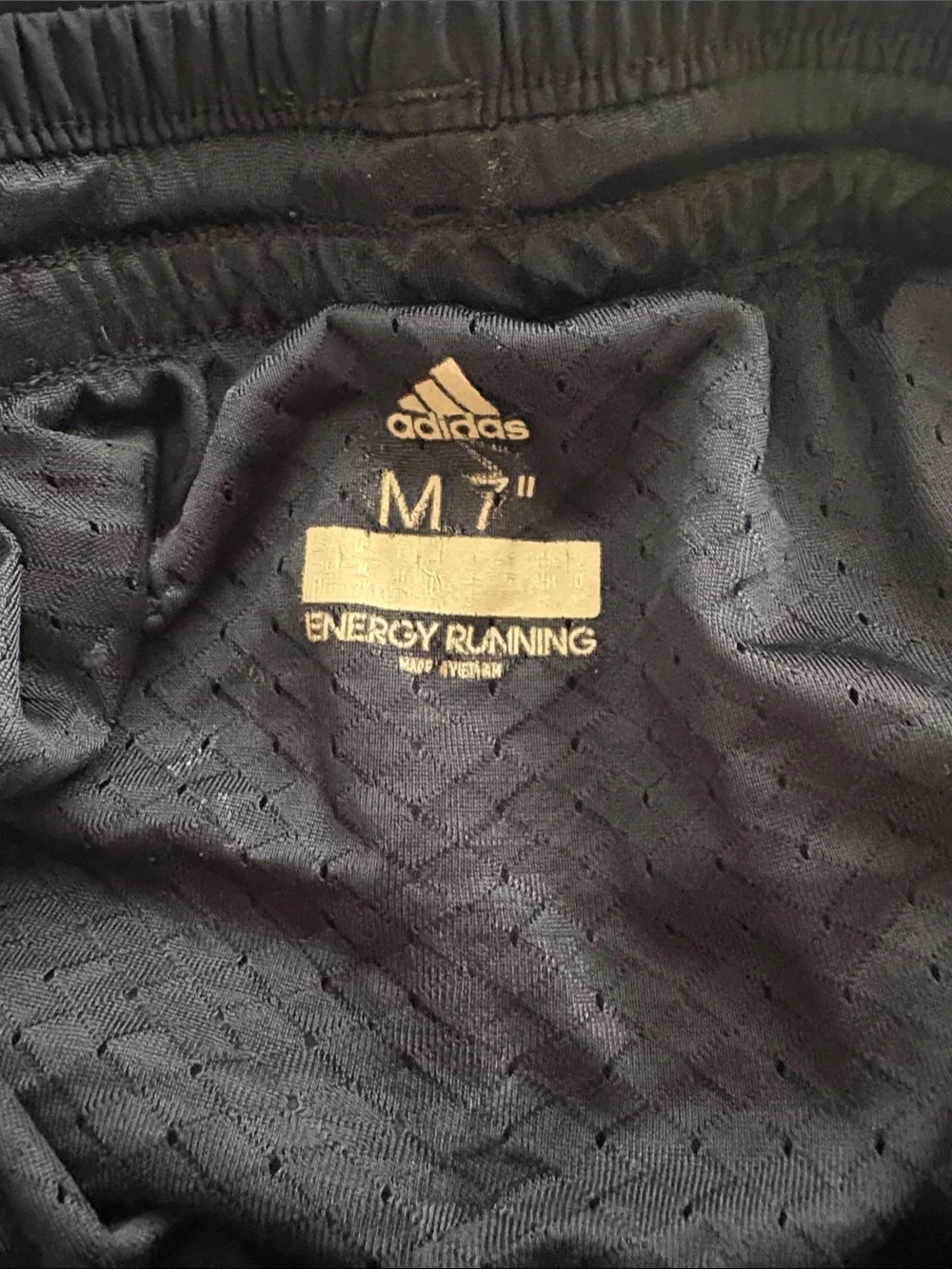 adidas 7” Energy Running Shorts Navy Blue M